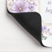Edierbare Seidengarten-Lila-Blumen-Mauspad Mousepad (Ecke)