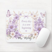 Edierbare Seidengarten-Lila-Blumen-Mauspad Mousepad (Mit Mouse)