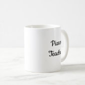 Edierbare weiche rosa Klavier-Blumen-Tasse Kaffeetasse (VorderseiteRechts)