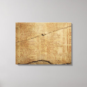 Edikt von Kaiser Diokletian Leinwanddruck