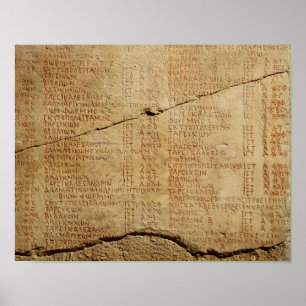 Edikt von Kaiser Diokletian Poster