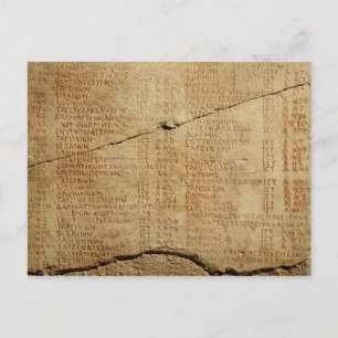 Edikt von Kaiser Diokletian Postkarte