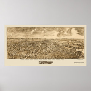 Edinboro, PA Panoramic Map - 1898 Poster