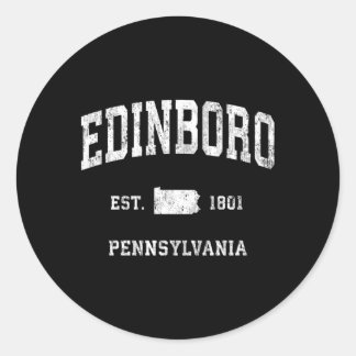 Edinboro Pennsylvania Pa Athletic Sports Runder Aufkleber