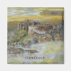 Edinbourgh Schloss ockerhaltiges beige malendes Magnet