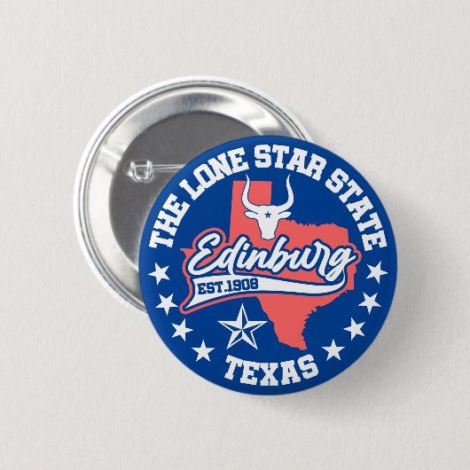 Edinburg, Texas Button (Vorne & Hinten)