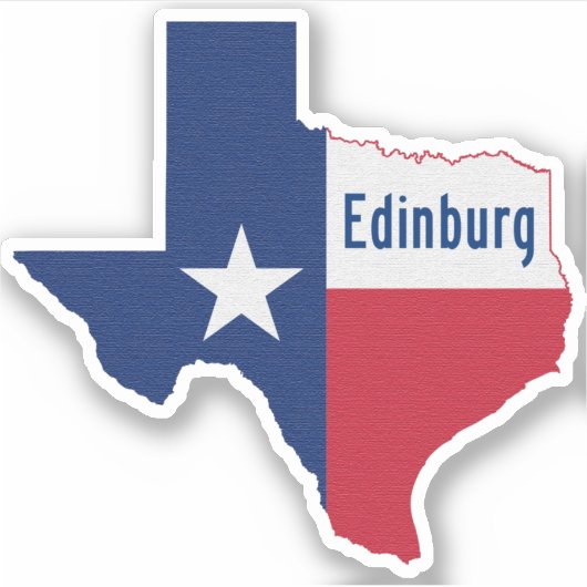 Edinburg Texas Flag Aufkleber (Vorderseite)