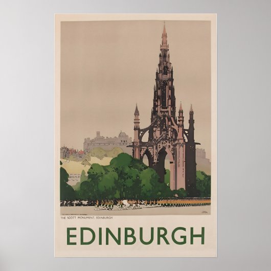 Edinburgh Art Scotland Travel Poster Scottish Prin (Vorne)