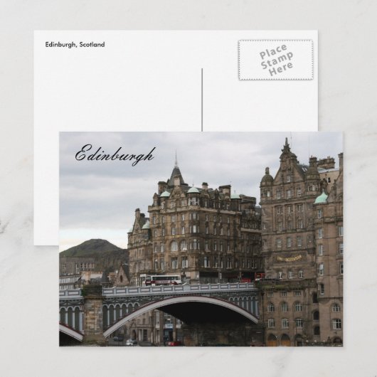 Edinburgh-Brücke Postkarte (Vorne/Hinten)