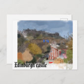 Edinburgh Burg Postkarte (Vorne/Hinten)
