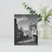 Edinburgh Candlemakers Row Mono Postkarte (Stehend Vorderseite)