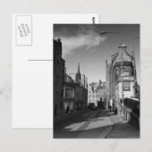 Edinburgh Candlemakers Row Mono Postkarte (Vorne/Hinten)