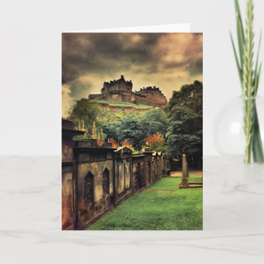 Edinburgh Castle - Antique Style Karte (Vorderseite)