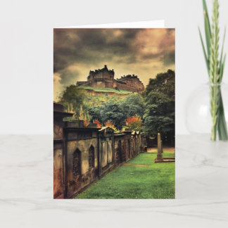 Edinburgh Castle - Antique Style Karte