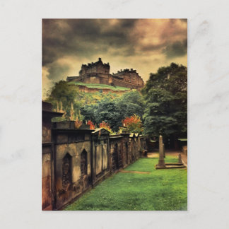 Edinburgh Castle - Antique Style Postkarte