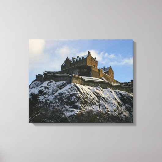 Edinburgh Castle Covered in Snow Leinwanddruck (Vorderseite)