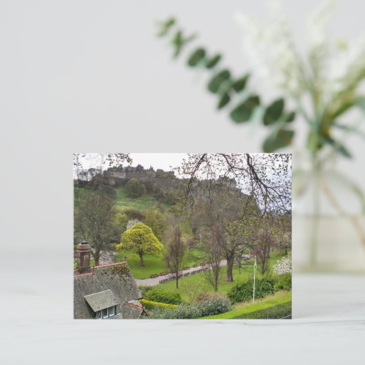 Edinburgh Castle im Frühling Postkarte (Stehend Vorderseite)