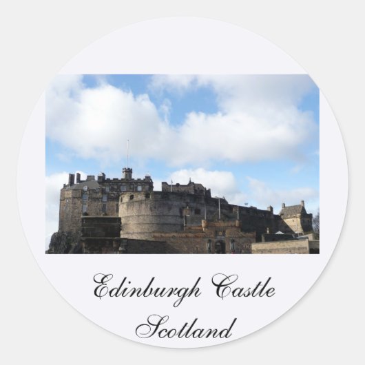 Edinburgh Castle in Schottland Runder Aufkleber (Vorderseite)
