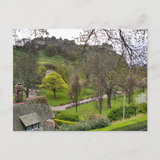 Edinburgh Castle in Spring Postkarte (Vorderseite)