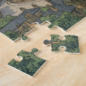 Edinburgh Castle Japanischer Holzschnitt Puzzle (Seite)