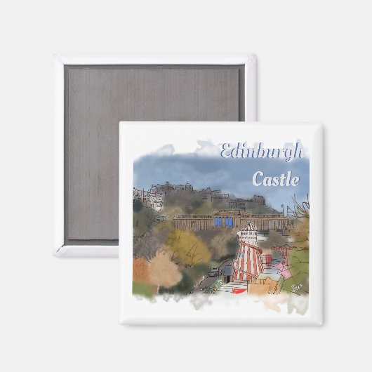 Edinburgh Castle Magnet (Vorderseite/Rückseite)