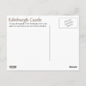 Edinburgh Castle Palace - Postkarte (Rückseite)