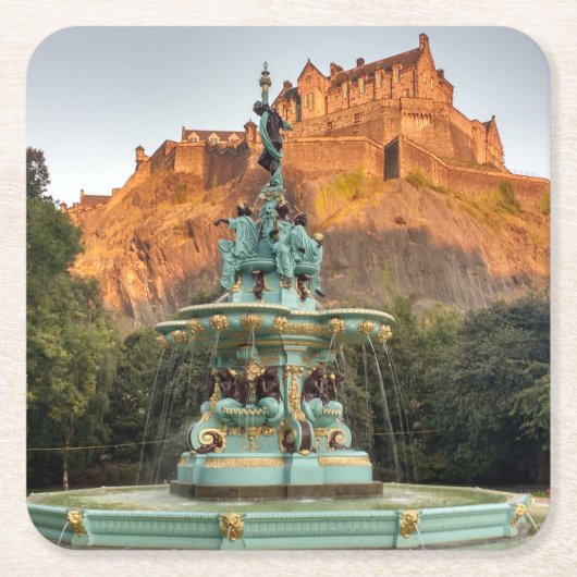 Edinburgh Castle Rechteckiger Pappuntersetzer (Vorderseite)