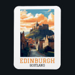 Edinburgh Castle Retro Vintage Travel Magnet<br><div class="desc">Karo aus diesem wunderschönen Edinburgh Scotland Retro Vintage Reise Flexible Foto Magnet mit der berühmten Burg und einzigartigen Architektur der beliebten Reiseziel in Europa. Arbeitet phantastisch als Reise-Andenken und Geschenkidee.</div>