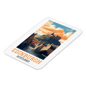 Edinburgh Castle Retro Vintage Travel Magnet (Linke Seite)
