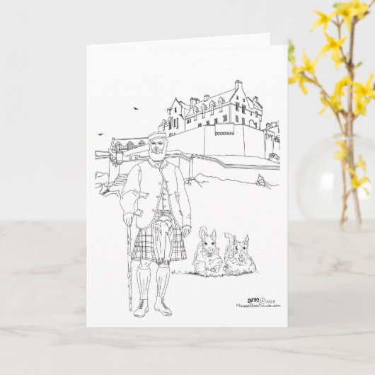 Edinburgh Castle, Schottland Karte (Gelbe Blume)