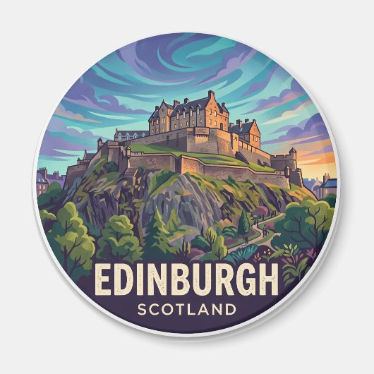Edinburgh Castle Schottland Magnet (Vorne)