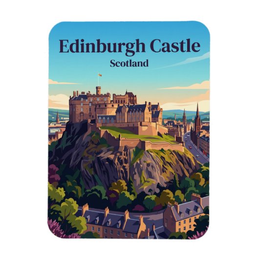 Edinburgh Castle Schottland Magnet (Vertikal)