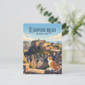 Edinburgh Castle Schottland Postkarte (Stehend Vorderseite)