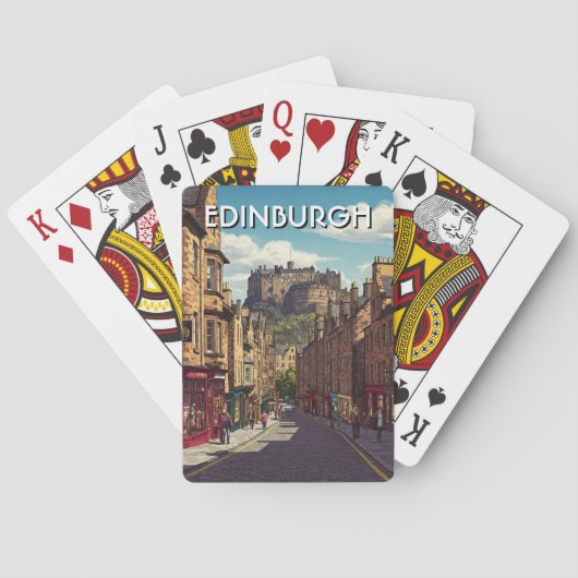 Edinburgh Castle Schottland Reise Spielkarten (Rückseite)