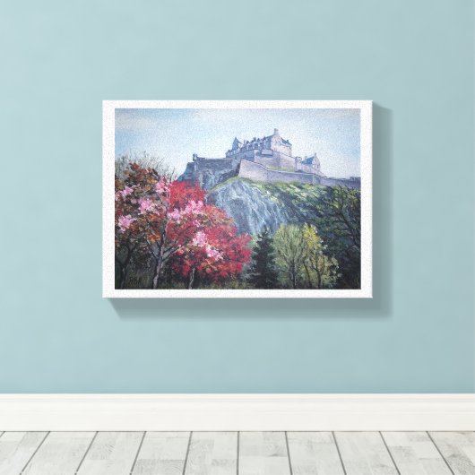 Edinburgh Castle, Schottland, von Pola.B.Alex Leinwanddruck (Insitu (Holzboden))
