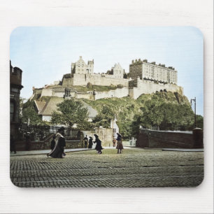 Edinburgh Castle Scotland 1910 Grassmarket Mousepad