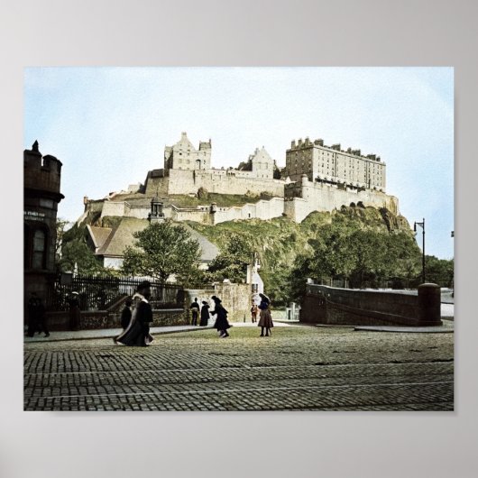 Edinburgh Castle Scotland 1910 Grassmarket Poster (Vorne)