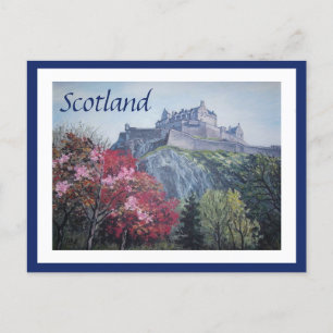 Edinburgh Castle Scotland Gemälde von Pola.B.Alex Feiertagspostkarte
