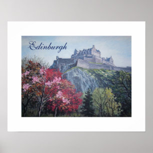 Edinburgh Castle Scotland Gemälde von Pola.B.Alex Poster