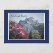 Edinburgh Castle Scotland Gemälde von Pola.B.Alex Postkarte (Vorderseite)