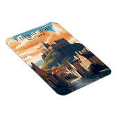 Edinburgh Castle Scotland Postcard Travel Magnet (Rechte Seite)
