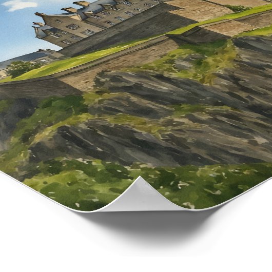 Edinburgh Castle Scotland Poster (Ecke)