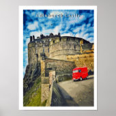 Edinburgh Castle Scotland Retro Style Poster (Vorne)
