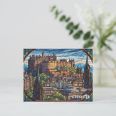 Edinburgh Castle Scotland Travel Postkarte (Stehend Vorderseite)