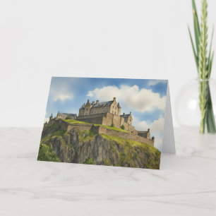 Edinburgh Castle Scotland Watercolor Karte
