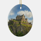 Edinburgh Castle Scotland Watercolor Keramik Ornament (Rechts)