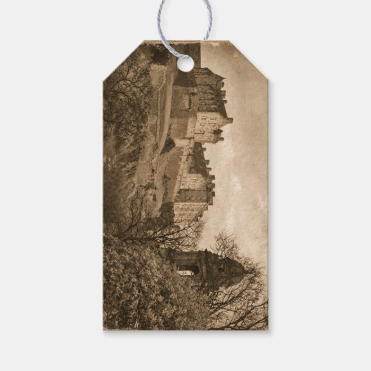 Edinburgh Castle Sepia-Fotografie Geschenkanhänger (Vorderseite)