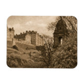 Edinburgh Castle Sepia-Fotografie Magnet (Horizontal)