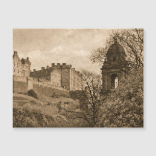 Edinburgh Castle Sepia-Fotografie Magnetkarte