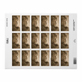 Edinburgh Castle Sepia Photograph Adressaufkleber (Vorne)